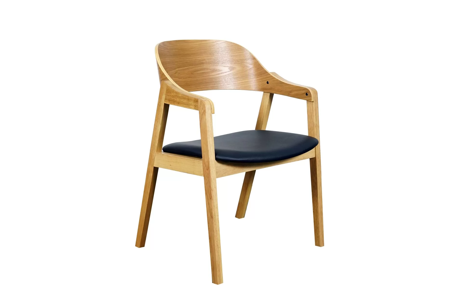 Norway-Chair-Natural-PU-Black