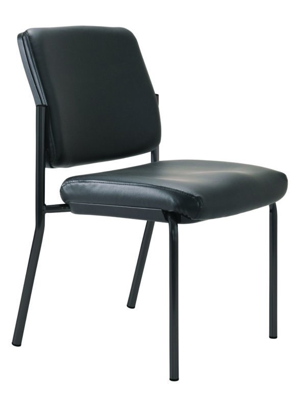 Buro Lindis 4 Leg Black Frame, Dillon PU Black fabric