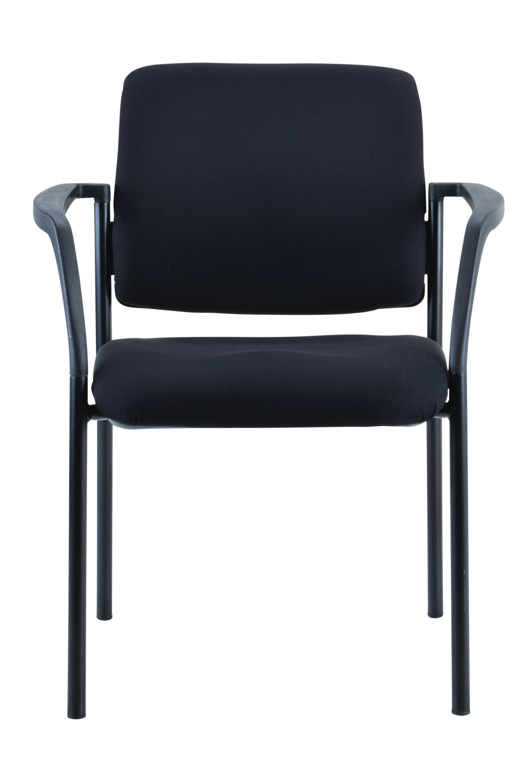 Buro Lindis 4 Leg Black Frame, with Arms, Black fabric - Image 2