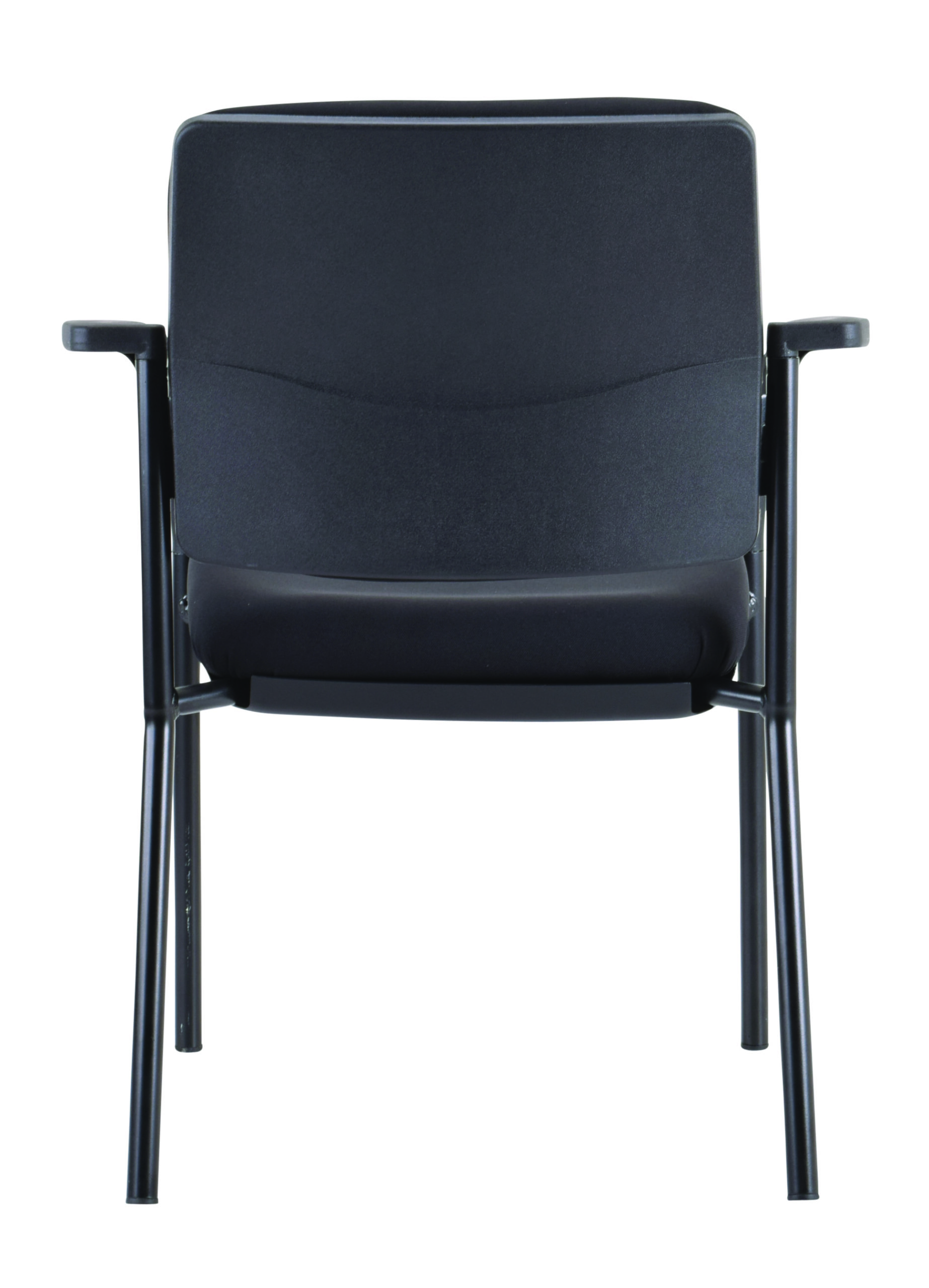 Buro Lindis 4 Leg Black Frame, with Arms, Black fabric - Image 5